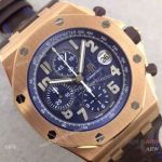 Swiss 3126 Audemars Piguet Replica Watch Rose Gold Blue Dial